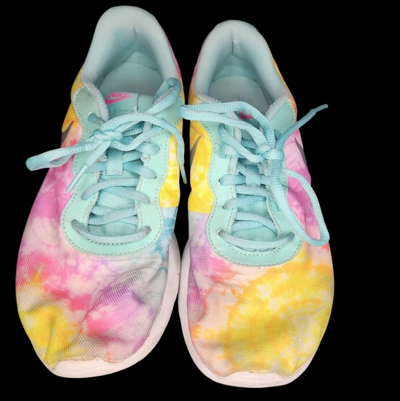 Nike Pastel Tie-Dye Sneakers Big Kid Size 6.5 Used Condition - Picture 5 of 7
